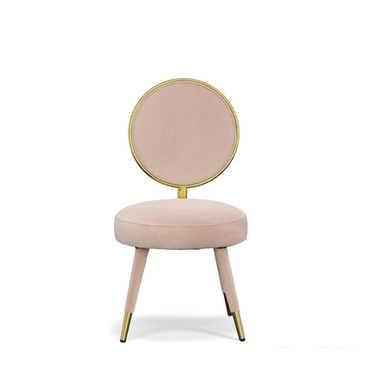 Modrest Haswell - Glam Pink Velvet Accent Chair (Set of Two)