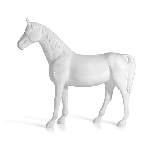 Modrest White Full Size Horse Sculpture