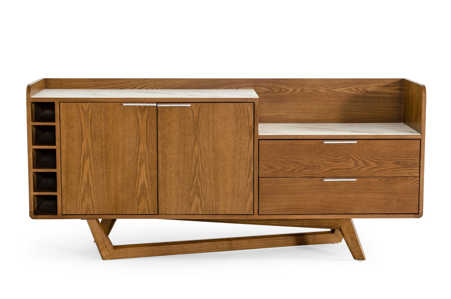 Modrest James - Contemporary Walnut & White Buffet