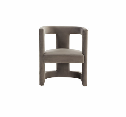 Modrest Kendra - Modern Grey Fabric Accent Chair
