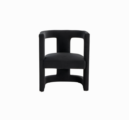 Modrest Kendra - Modern Black Fabric Accent Chair