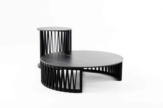 Modrest Larimer - Modern Round Coffee Table Set