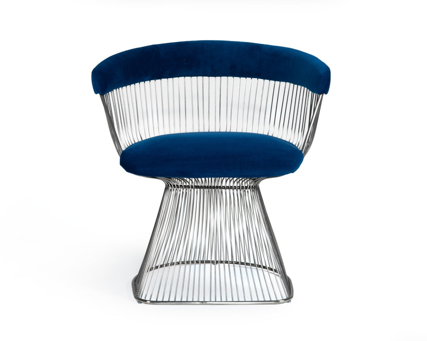 Modrest Lauren - Blue Velvet and Stainless Steel Dining Chair