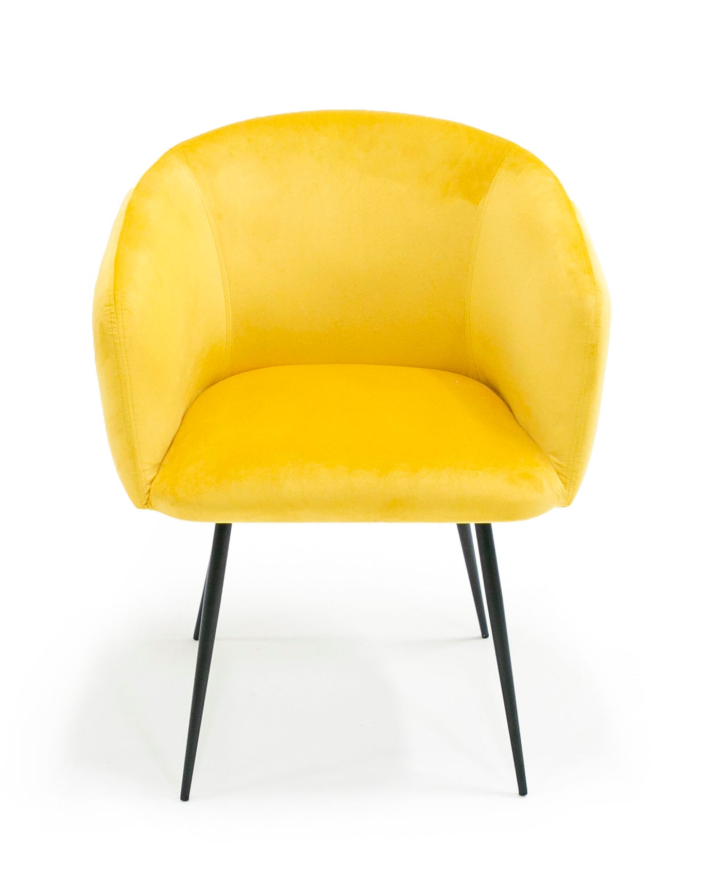 Modrest Luzerne - Modern Yellow Velvet Dining Chair