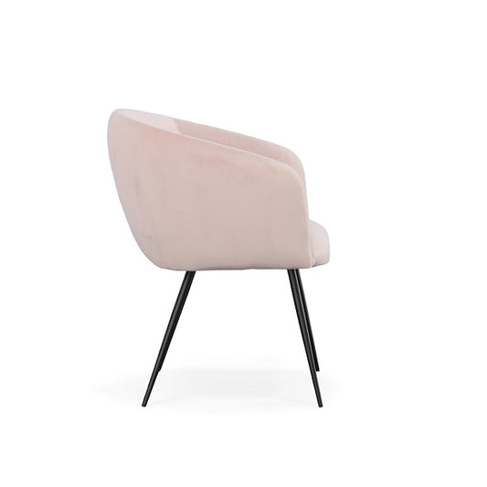 Modrest Luzerne - Modern Pink Velvet Dining Chair