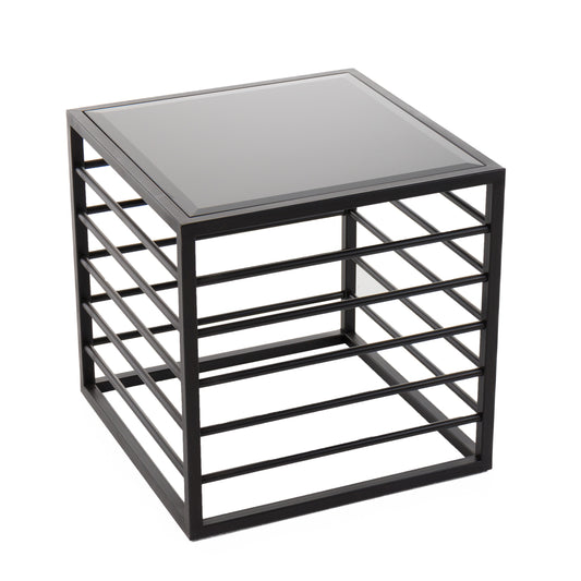 Modrest Malvo - Modern Black + Glass End Table