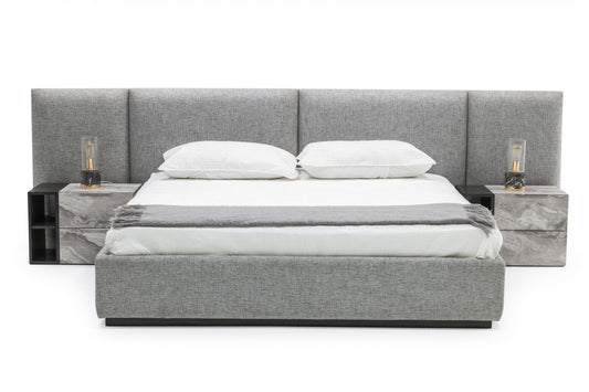 Nova Domus Maranello - Eastern King Modern Grey Bed