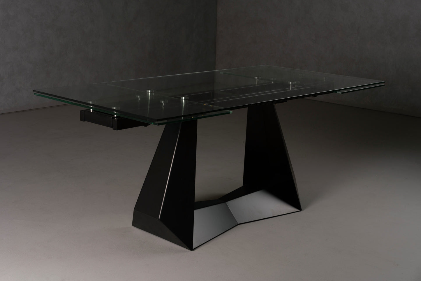Modrest Maroney - Modern Black and Glass Extendable 70.5"/106" Dining Table
