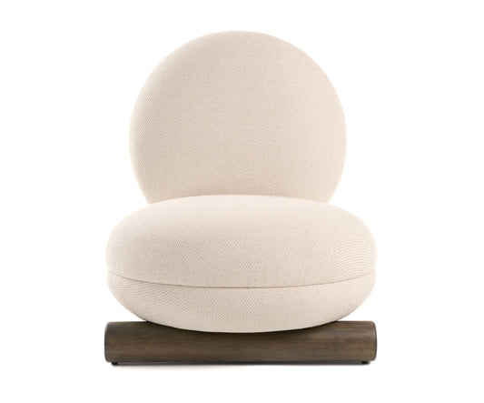 Modrest Minto - Contemporary Off-White Fabric Accent Chair