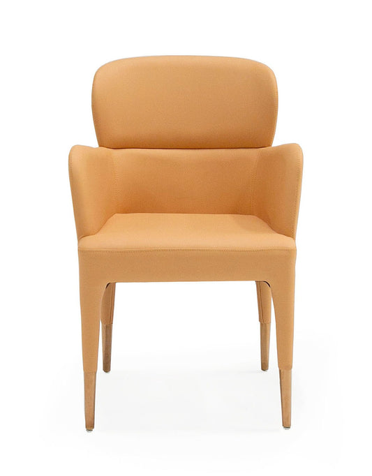 Modrest Ogden - Modern Peach & Rosegold Dining Armchair