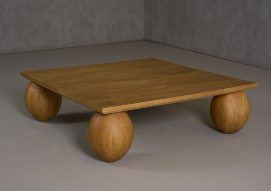 Modrest Optima - Modern Natural Rubberwood Square Coffee Table