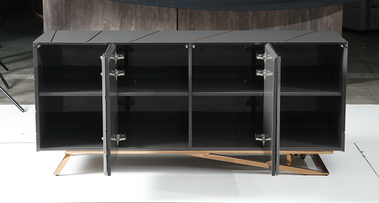 Modrest Katzu- Modern Grey and Rose Gold Buffet