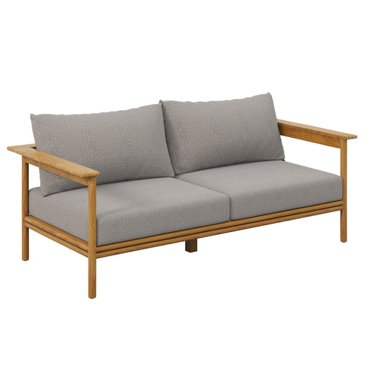 St.Tropaz Teak Sofa upholstered with performance cushions