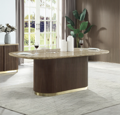 Jag 95" Flutted Base Quartz Dining Table