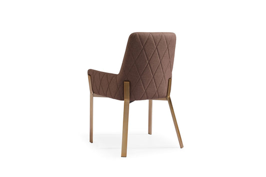 Modrest Robin - Modern Brown & Brass Dining Chair
