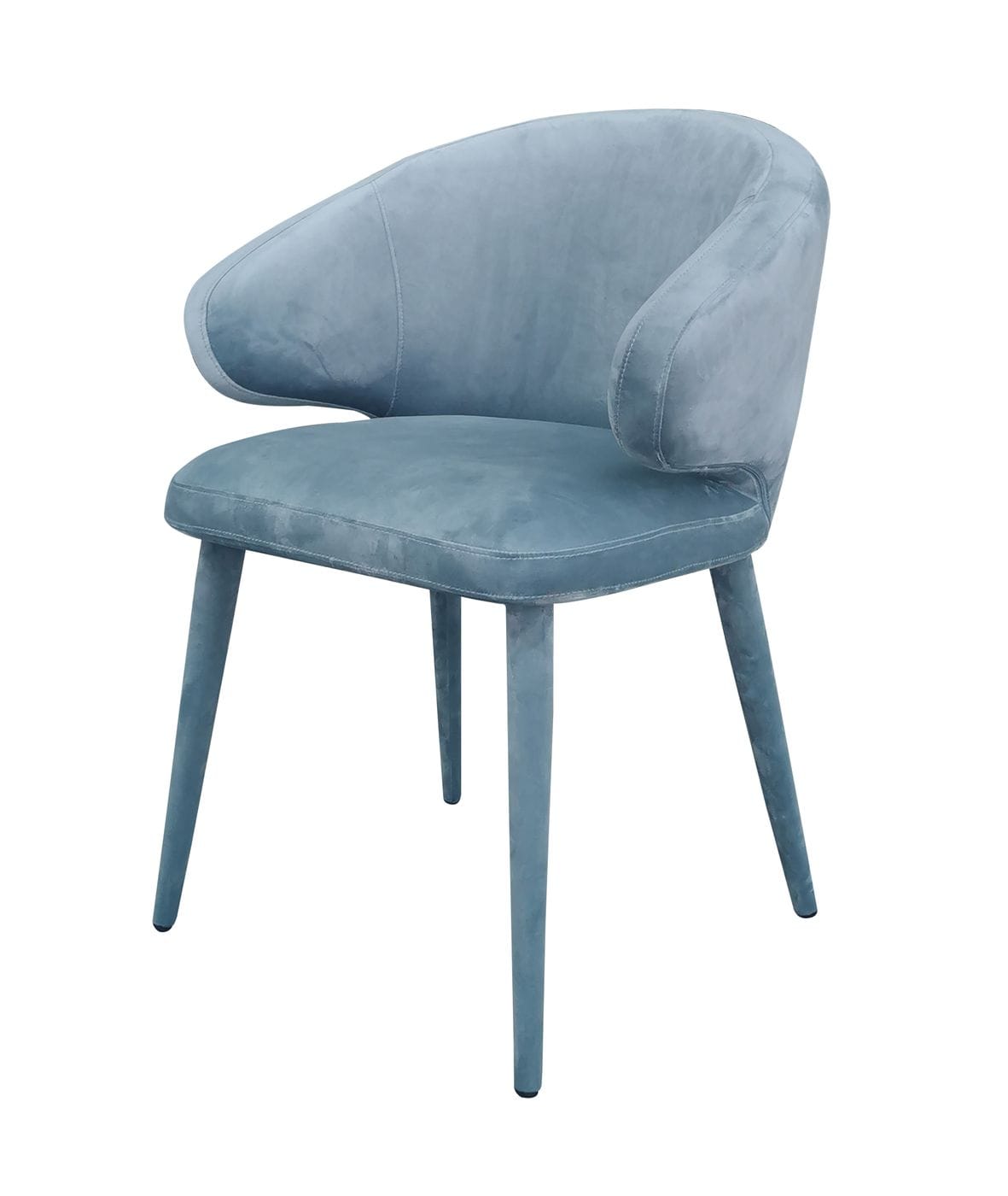 Modrest Salem - Modern Blue Grey Fabric Dining Chair