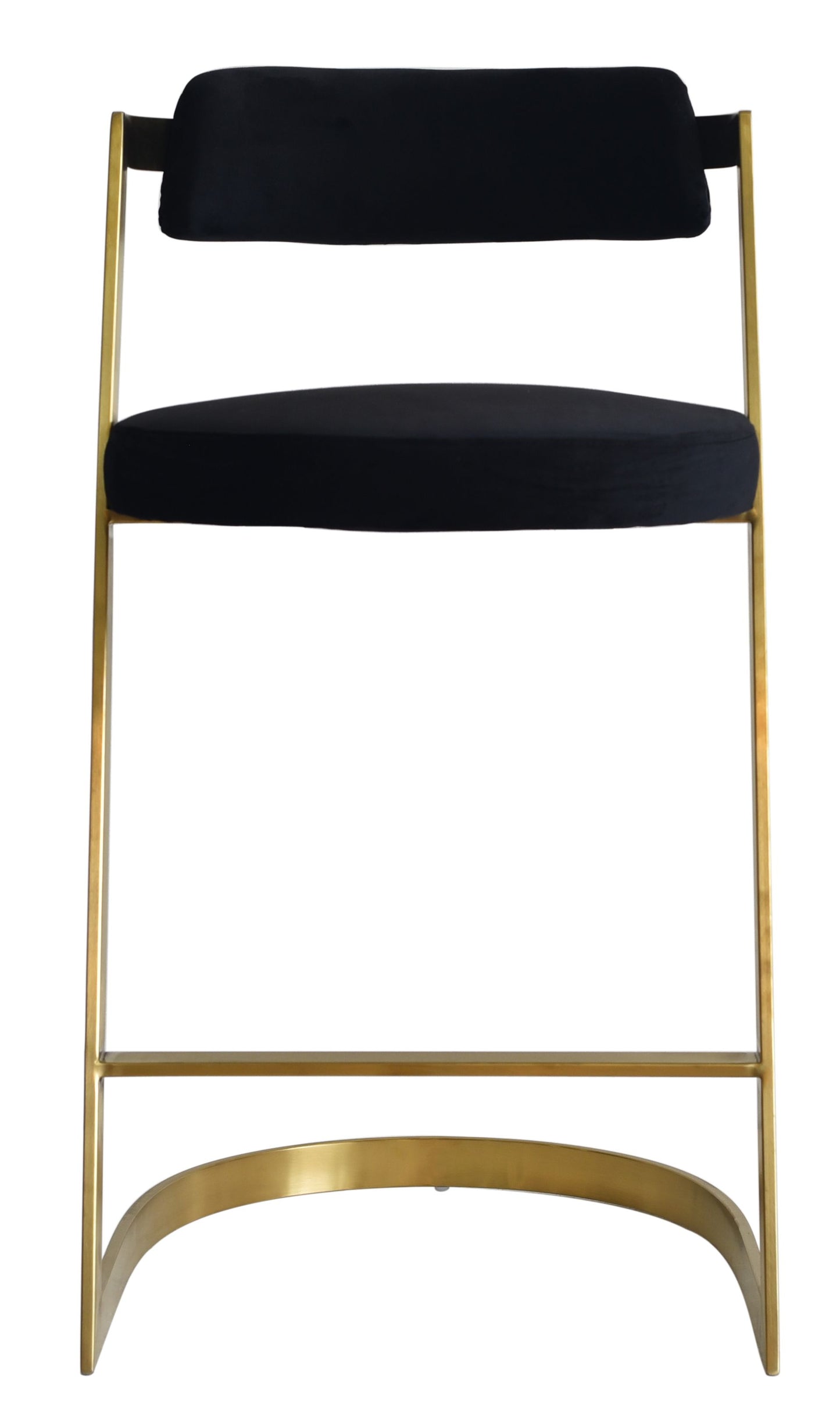 Modrest Shandra - Black Velvet + Gold Counter Stool
