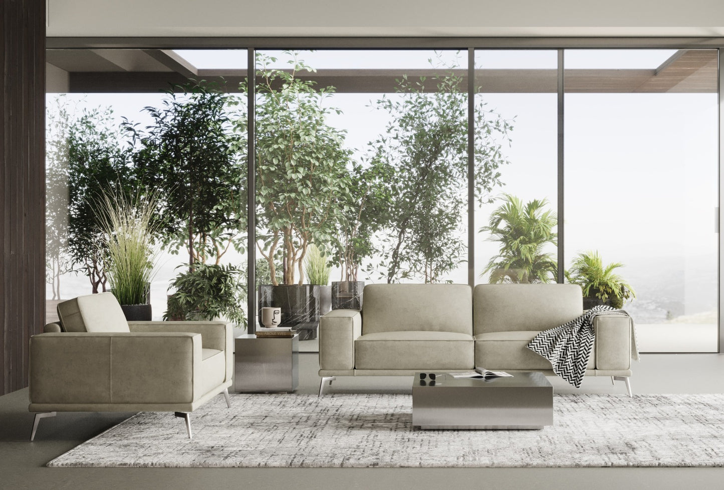 Lamod Italia Soho - Italian Grey Maya Cloud Leather Sofa