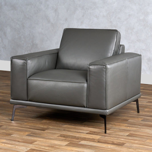 Lamod Italia Soho - Italian Grey Leather Armchair