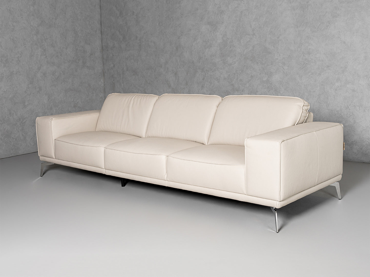 Lamod Italia Soho -  Italian Grey Leather Sofa