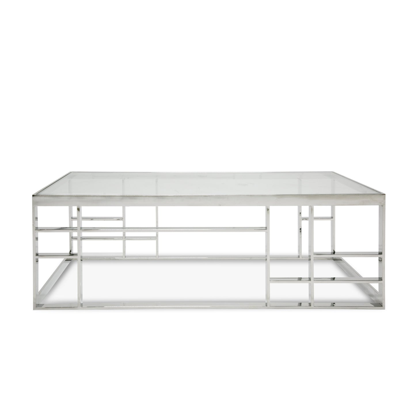 Modrest Stephen - Modern Glass & Stainless Steel Coffee Table