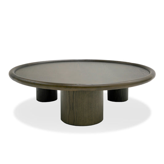 Modrest Strauss - Contemporary Brown Ash Round Coffee Table