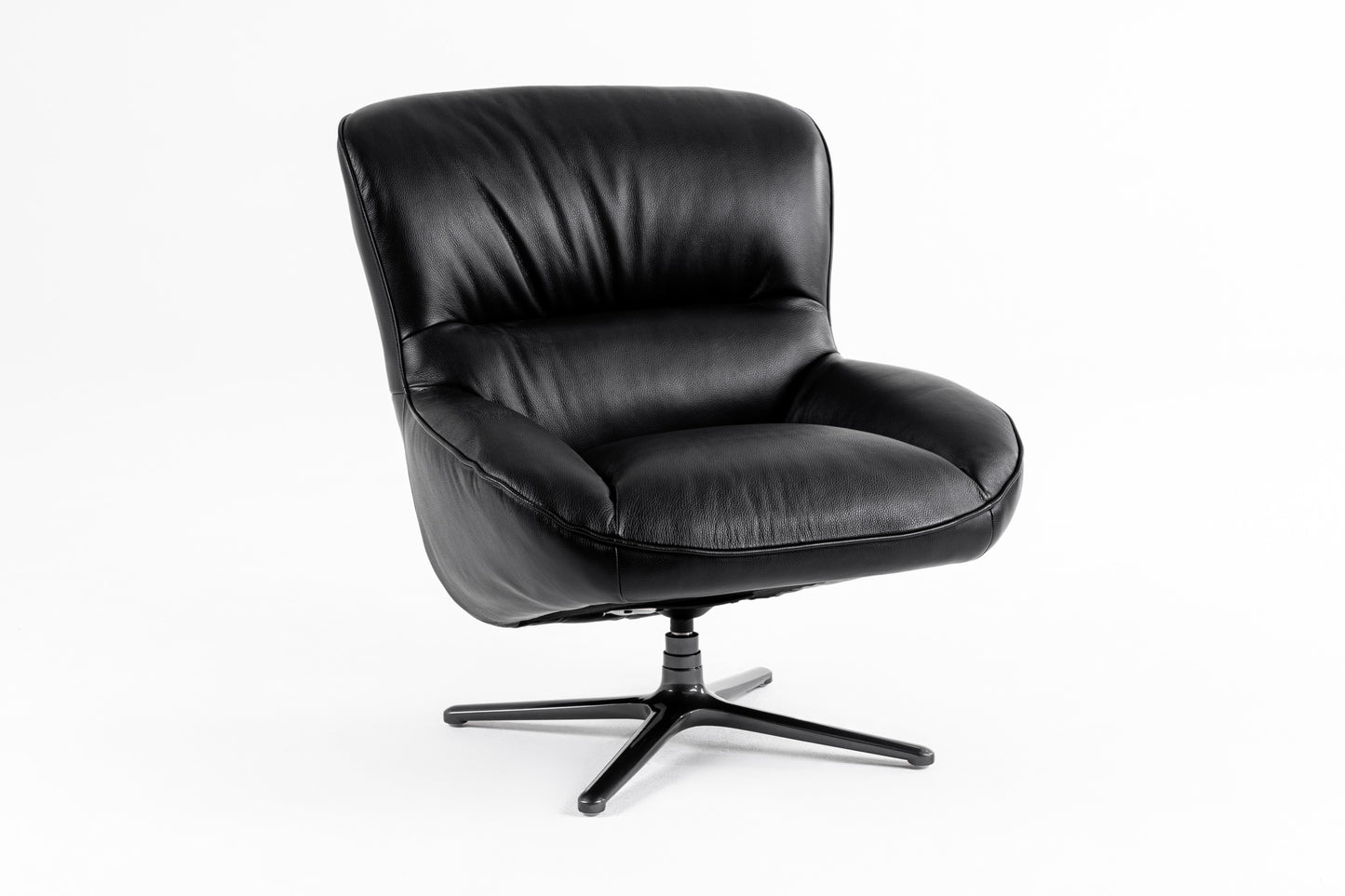 Modrest Theo - Modern Black Leather Accent Chair