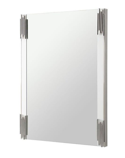 Modrest Token - Modern White & Stainless Steel Mirror