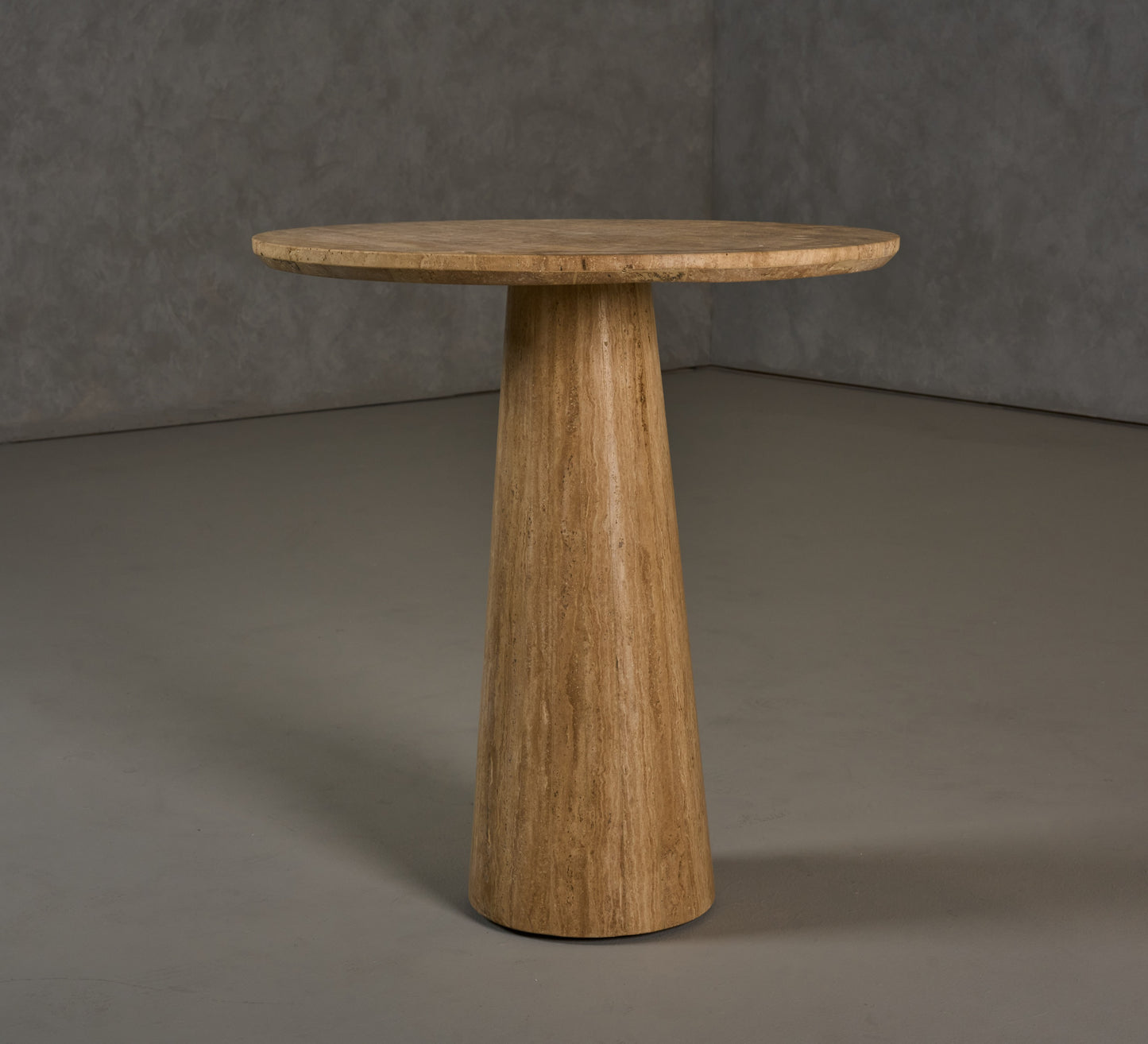 Modrest Velma - Modern Travertine Marble Round Dinette Table