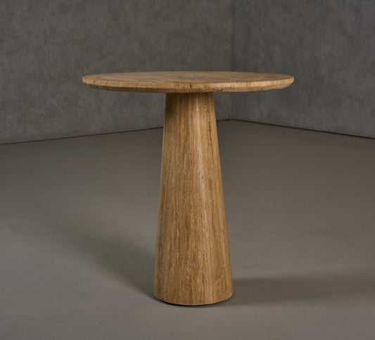 Modrest Velma - Modern Travertine Marble Round Dinette Table