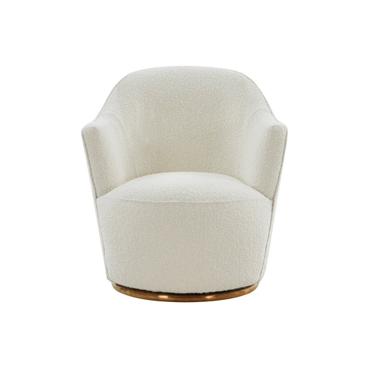 Modrest Vera - Modern Sherpa Swivel Accent Chair
