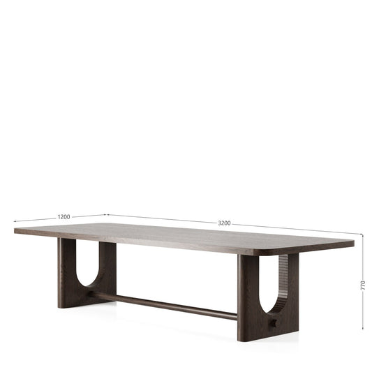 Modrest Walz - Modern Brown Oak Rectangular Dining Table