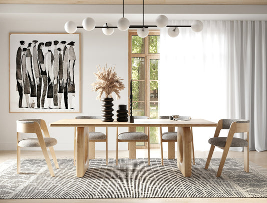 Modrest Washington - Modern Natural Oak Rectangular Dining Table