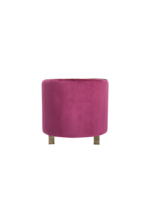 Divani Casa Anthony Modern Pink & Gold Accent Chair
