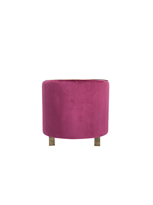 Divani Casa Anthony Modern Pink & Gold Accent Chair